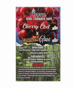 Burn Dual 6g Vape - Cherry CBD + Gorila Glue Burn Dual 6g Vape - Cherry CBD + Gorila Glue