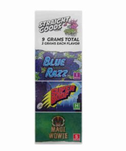 Straight Goods 9g Triple Chamber Vape - Blue Raz + Super Boof + Maui Wowie Straight Goods 9g Triple Chamber Vape - Blue Raz + Super Boof + Maui Wowie