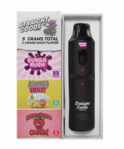 Straight Goods 9g Triple Chamber Vape - Bubba Kush + Strawberry Cough + Stoned Fruit