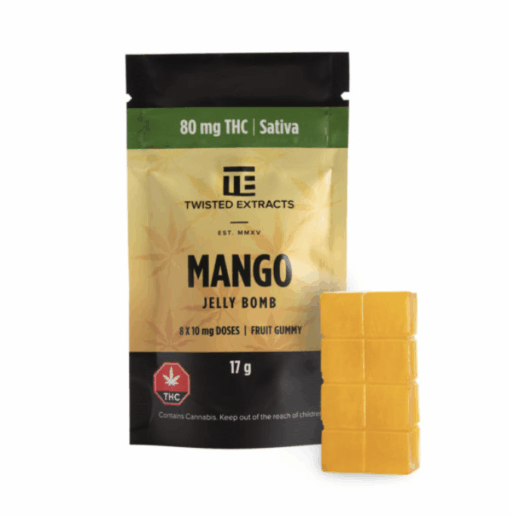 Twisted Extracts - Jelly Bombs 80mg - Mango (Sativa)