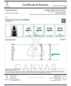 UAYA Tinctures 1500mg - CBD Full Spectrum