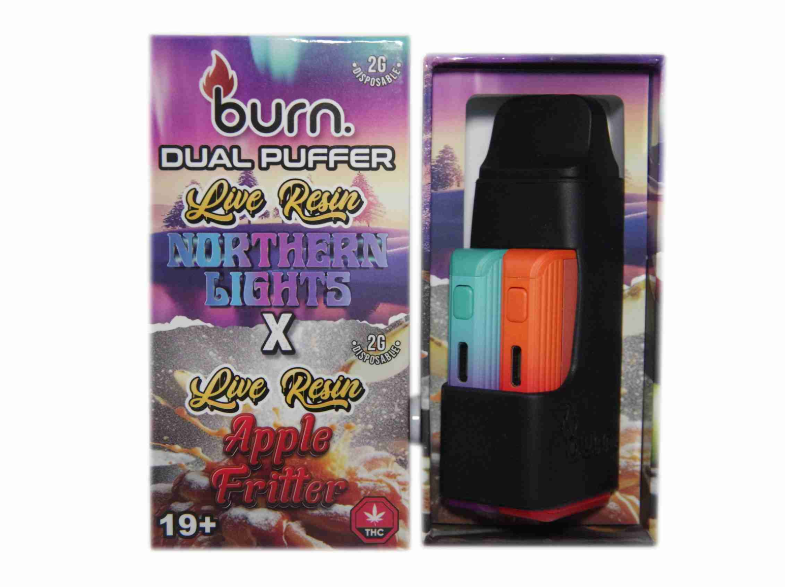 Burn Dual Live Resin Vape (4g) - Northern Lights x Apple Fritter Burn Dual Live Resin Vape (4g) - Northern Lights x Apple Fritter
