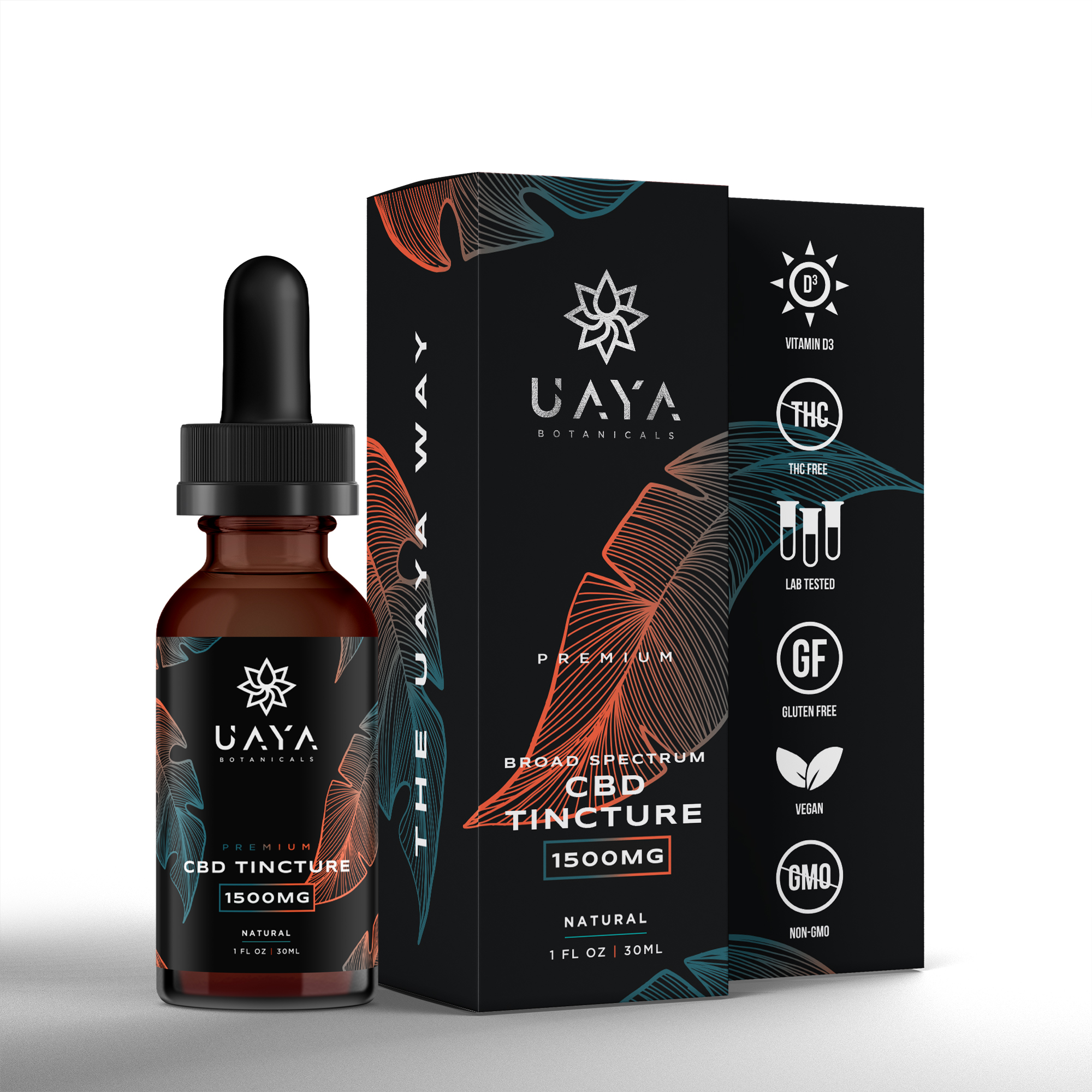 UAYA Tinctures 1500mg - CBD Broad Spectrum UAYA Tinctures 1500mg - CBD Broad Spectrum