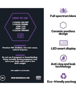 Hex Extracts Live Resin 2g Vape - Backwood Bliss (Indica)