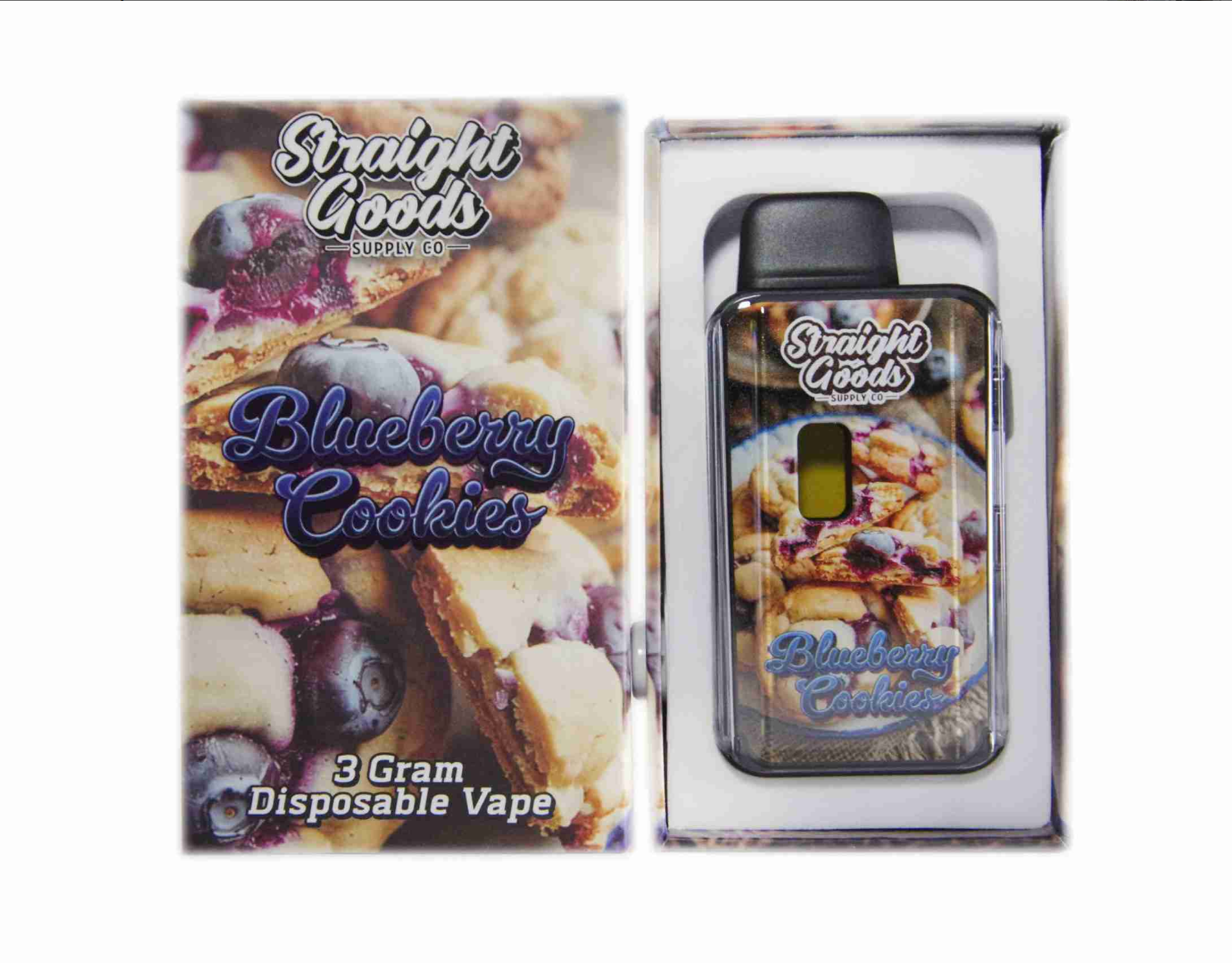 Straight Goods 3g Vape - Blueberry Cookies (Indica) Straight Goods 3g Vape - Blueberry Cookies (Indica)