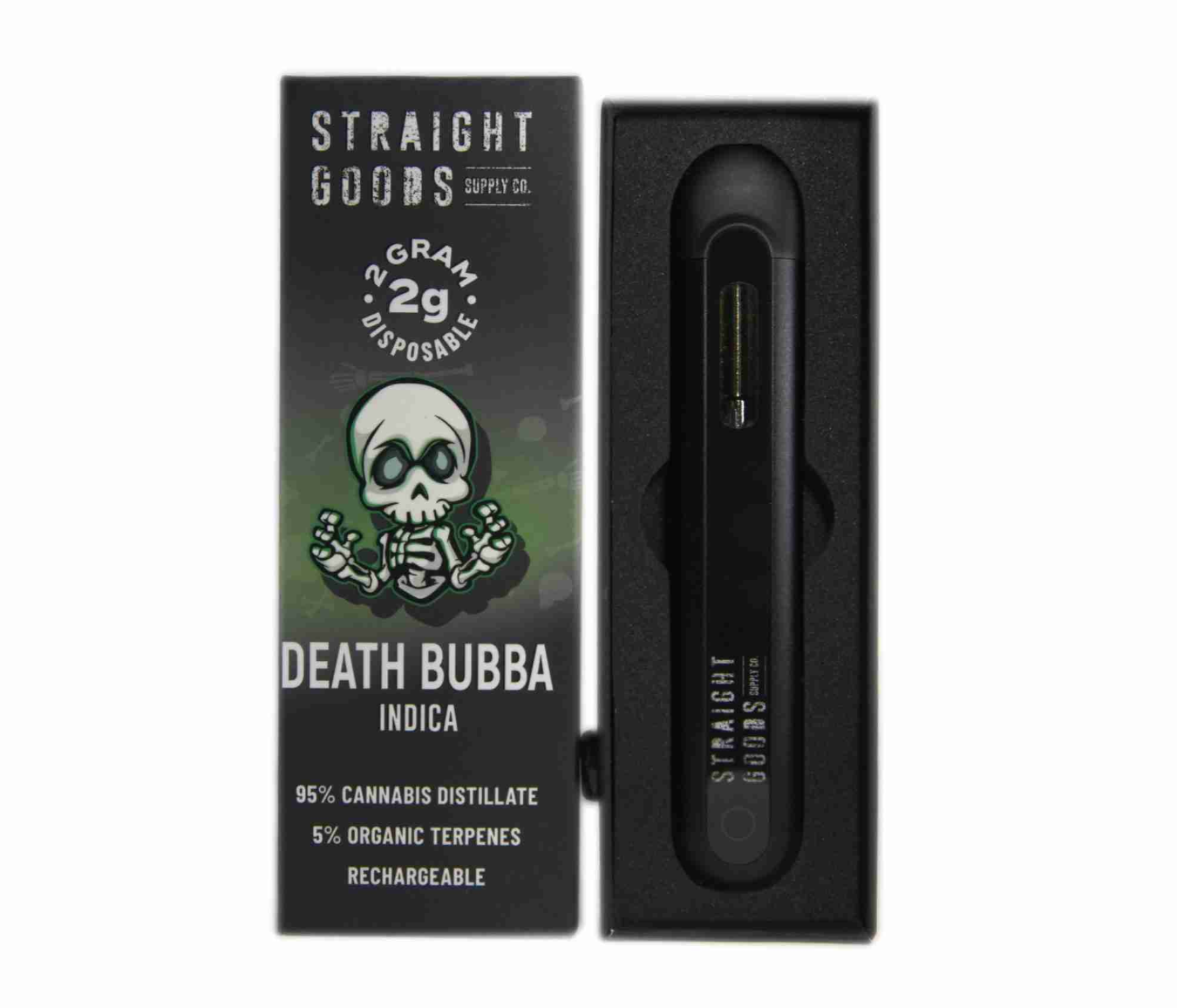 Straight Goods 2g Vape - Death Bubba (Indica) Straight Goods 2g Vape - Death Bubba (Indica)