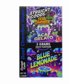 Straight Goods 6g Dual Chamber Vape – Acai Gelato + Blue Lemonade Straight Goods 6g Dual Chamber Vape – Acai Gelato + Blue Lemonade
