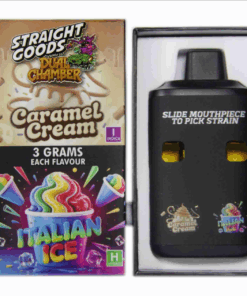 Straight Goods 6g Dual Chamber Vape – Caramel Cream + Italian Ice