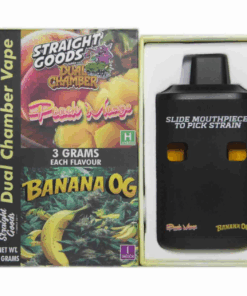Straight Goods 6g Dual Chamber Vape – Peach Mango + Banana OG