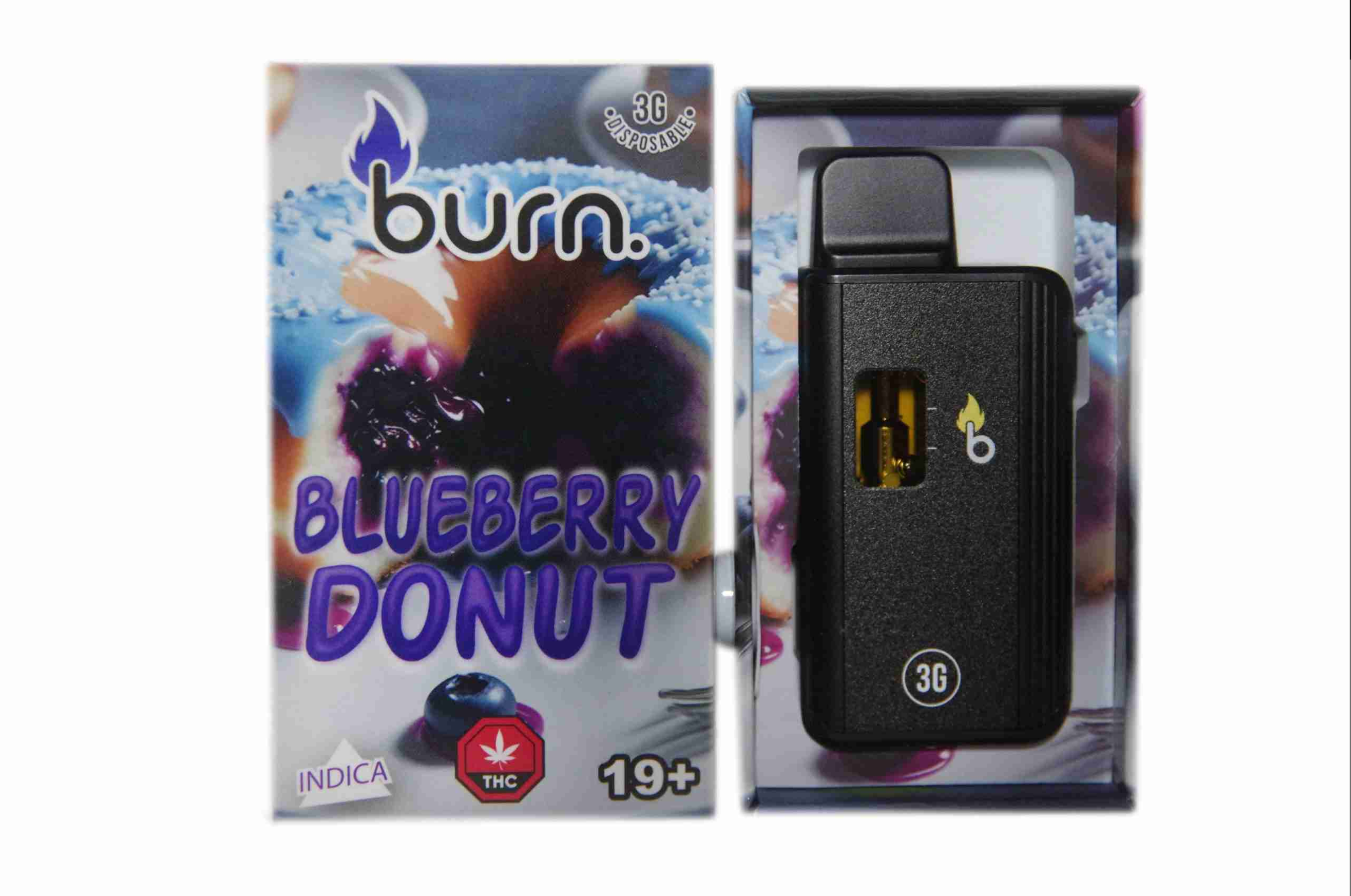 Burn Disposable Vape (3g) - Blueberry Donut (Indica) Burn Disposable Vape (3g) - Blueberry Donut (Indica)