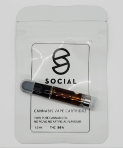 Social Distillate Vape Cart 1ml - Black Lime (Indica)