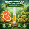 Premium House Ceramic 1g Rosin Carts - Grapefruit Haze (Hybrid)