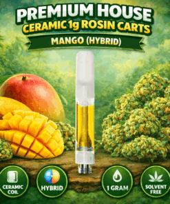Premium House Ceramic 1g Rosin Carts - Mango (Hybrid)