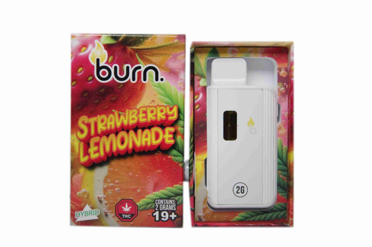 Burn Disposable Vape (2g) - Strawberry Lemonade (Hybrid) Burn Disposable Vape (2g) - Strawberry Lemonade (Hybrid)